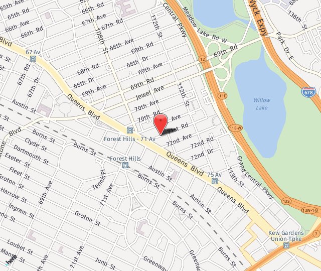 Location Map: 109-33 71st Road Forest Hills, NY 11375